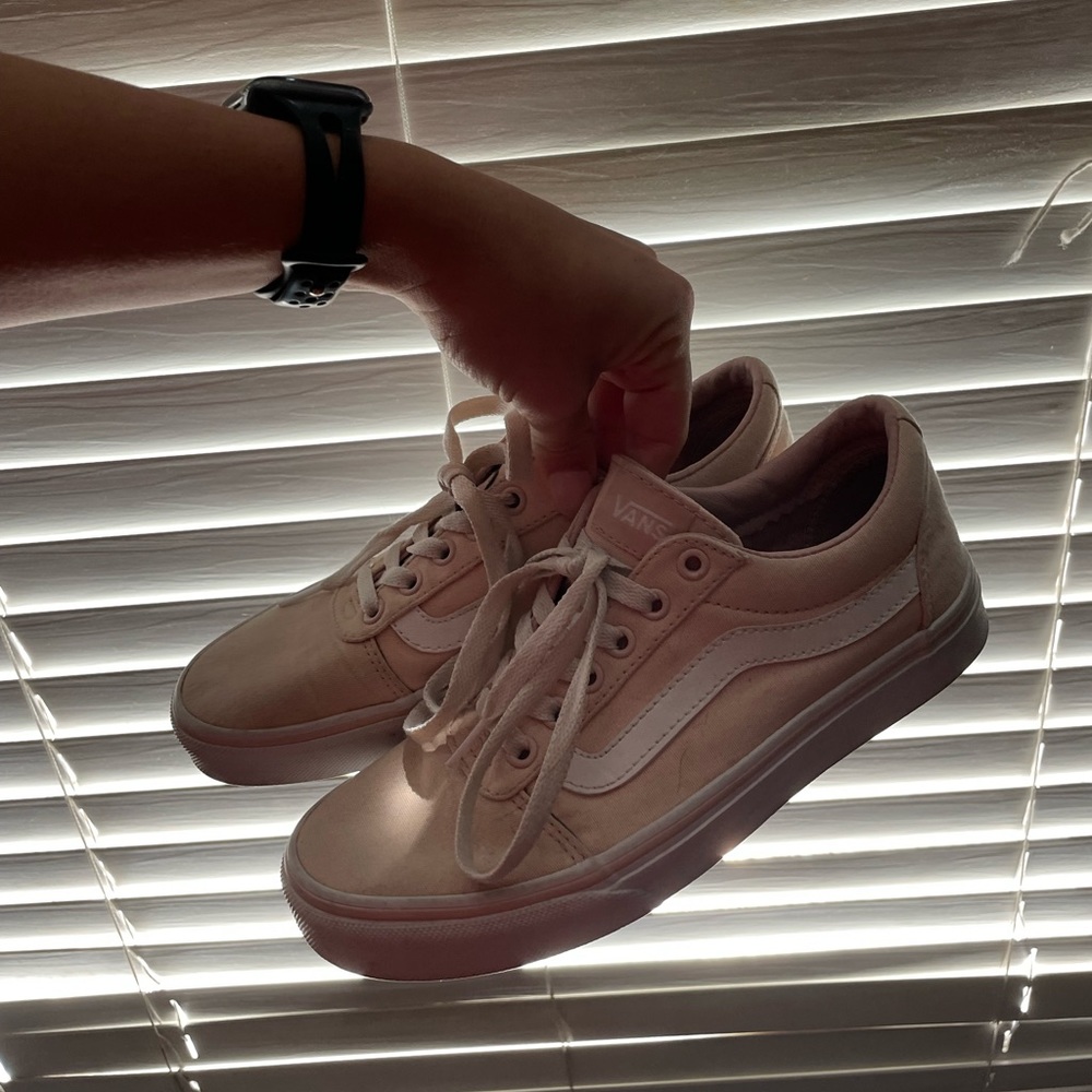Light Pink Vans Canvas Old Skool